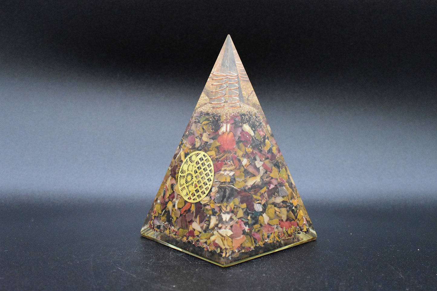 Mookaite Large Pyramid Sacred Geometry YIn Yang Symbol