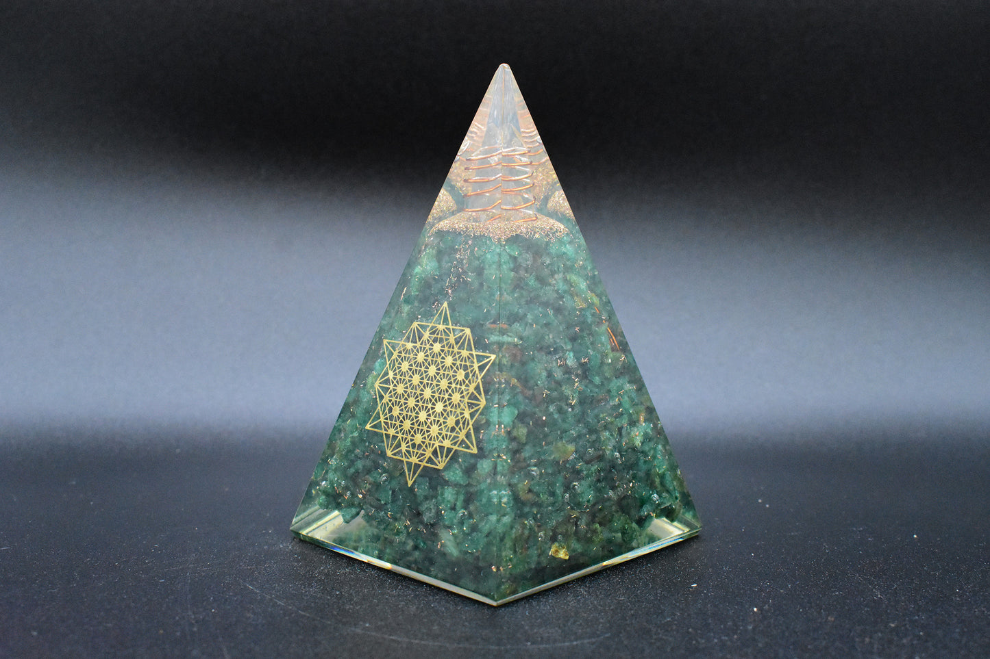 Fuchsite Large Pyramid Sacred Geometry Symbol