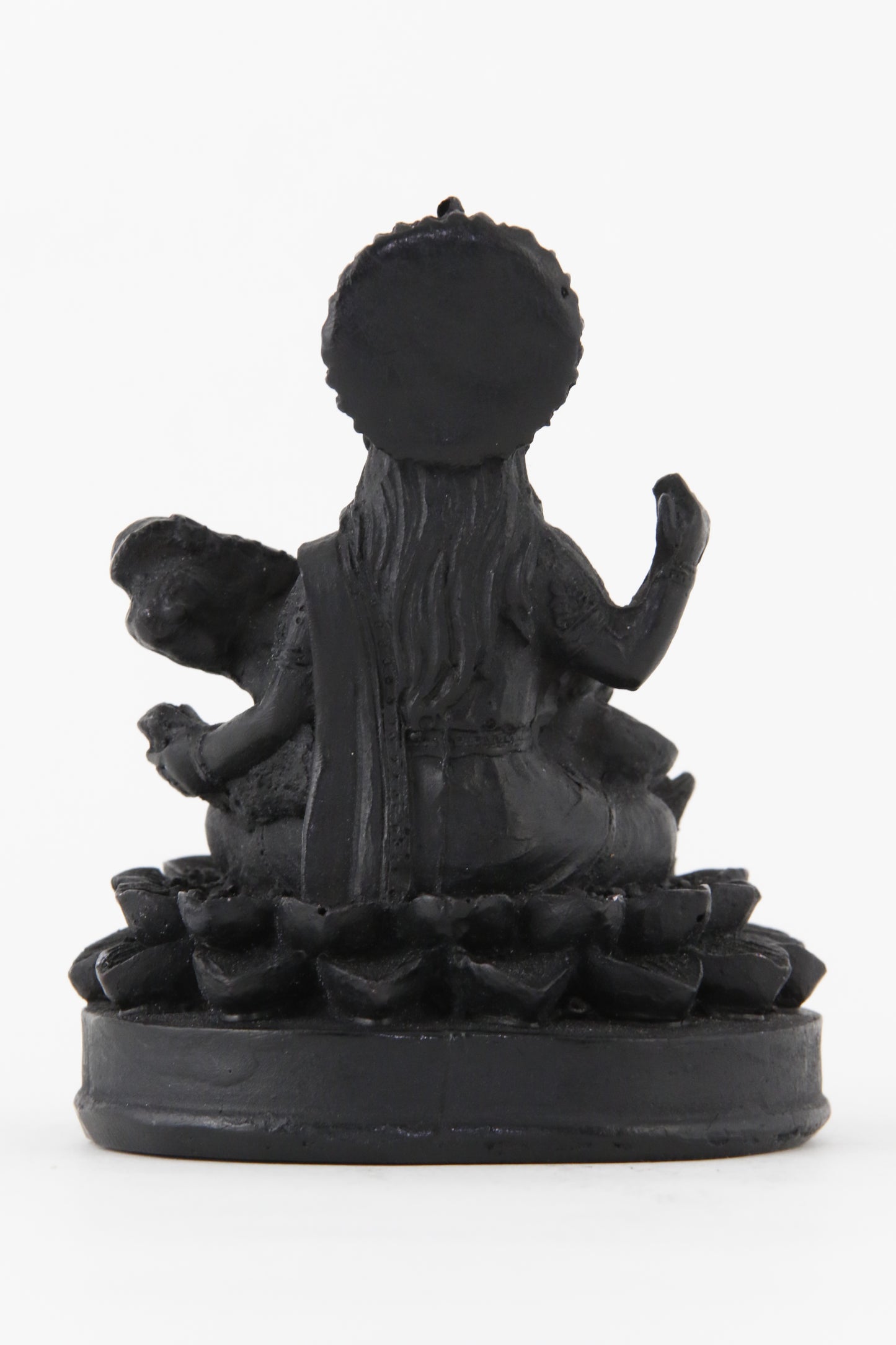 GODDESS SARASWATI STATUE DARK SMALL SIZE BACK VIEW