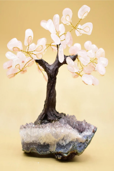 Rose Quartz Gemstone Tree