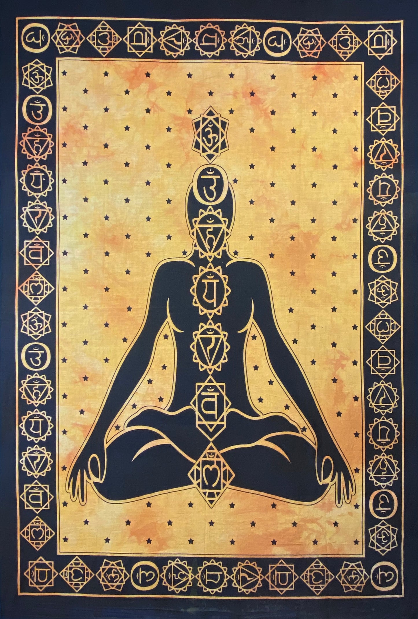 CHAKRA TAPESTRY POSTER SIZE YELLOW