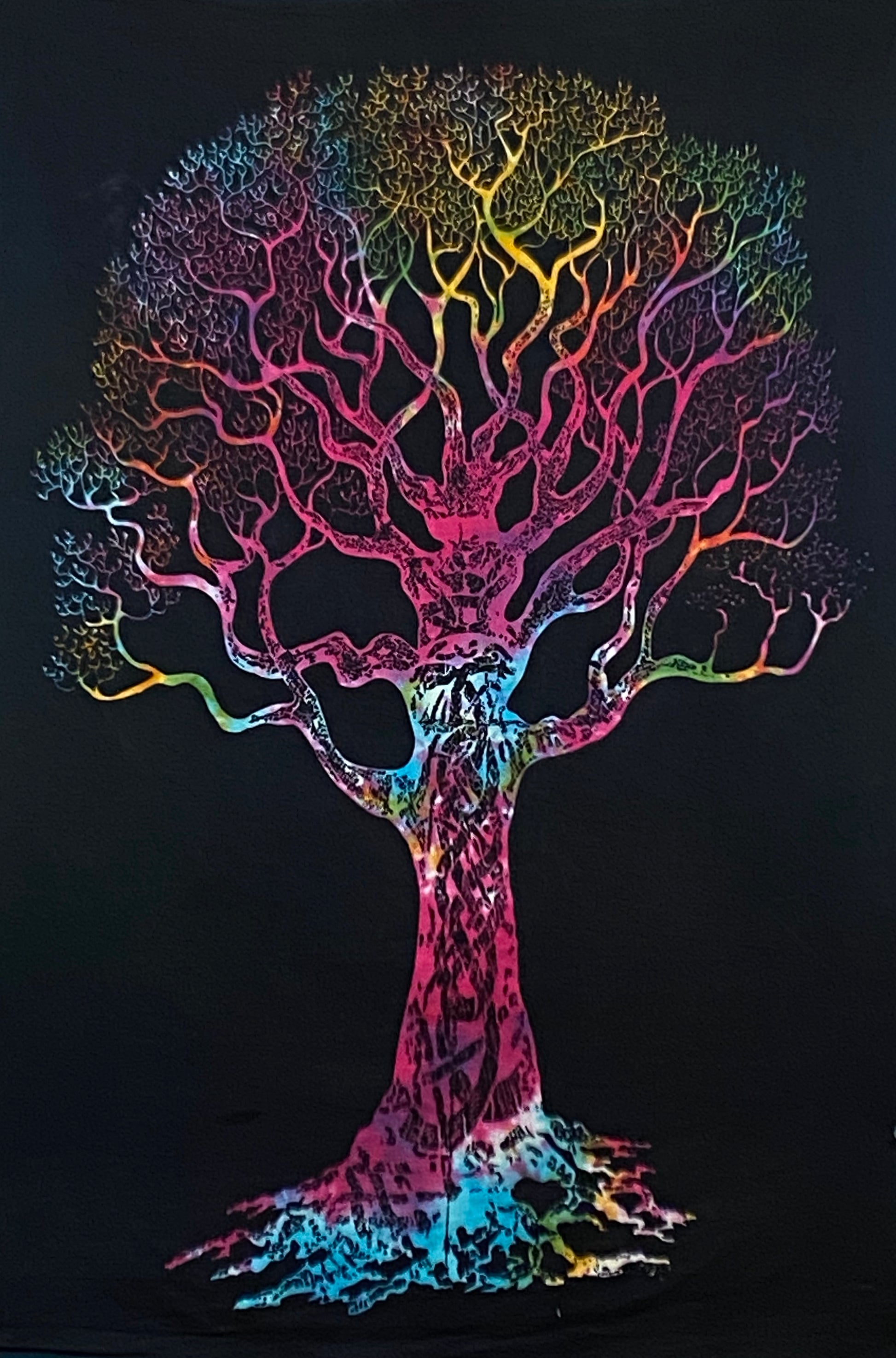 FALL TREE OF LIFE TAPESTRY POSTER SIZE BLACK