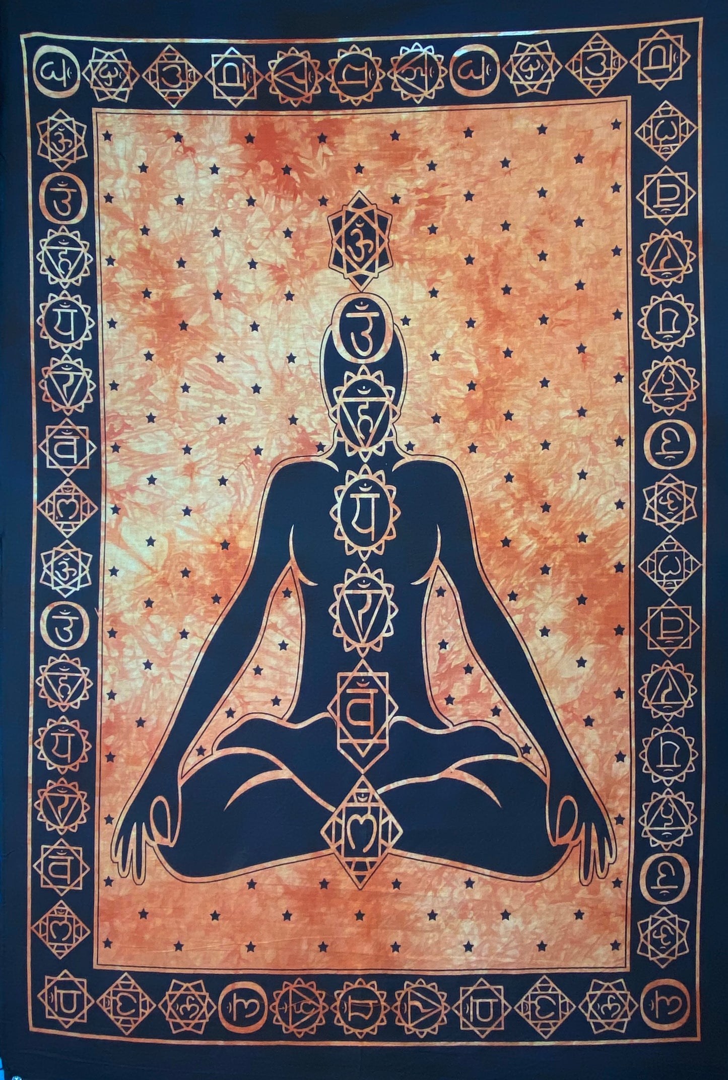 CHAKRA TAPESTRY POSTER SIZE ORANGE