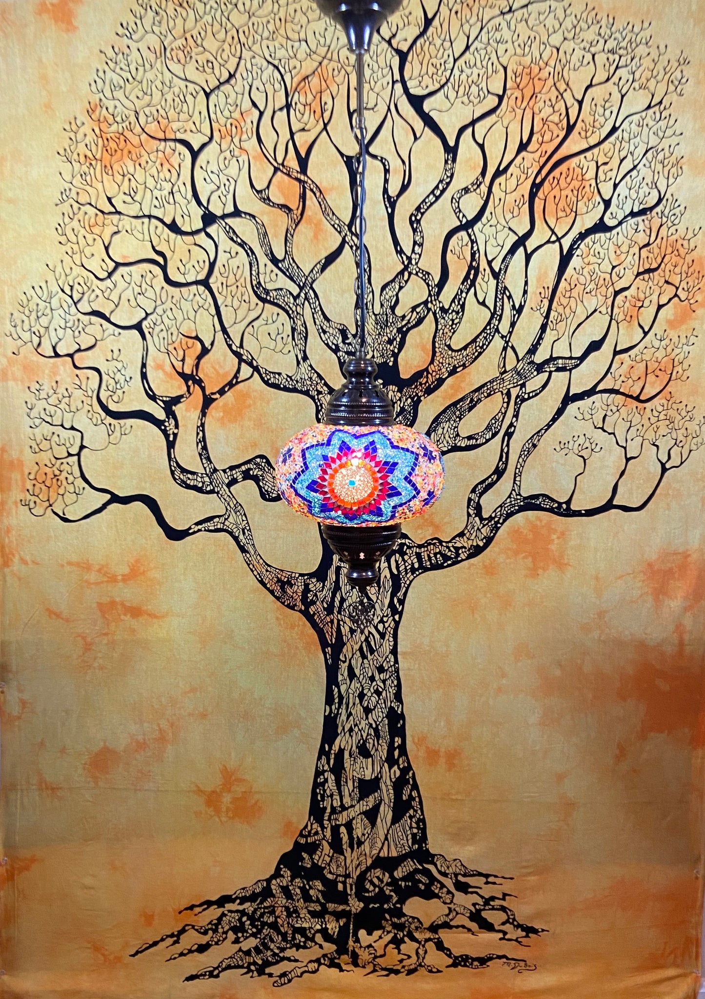 TURKISH MOSAIC LANTERN SINGLE HANGING B4