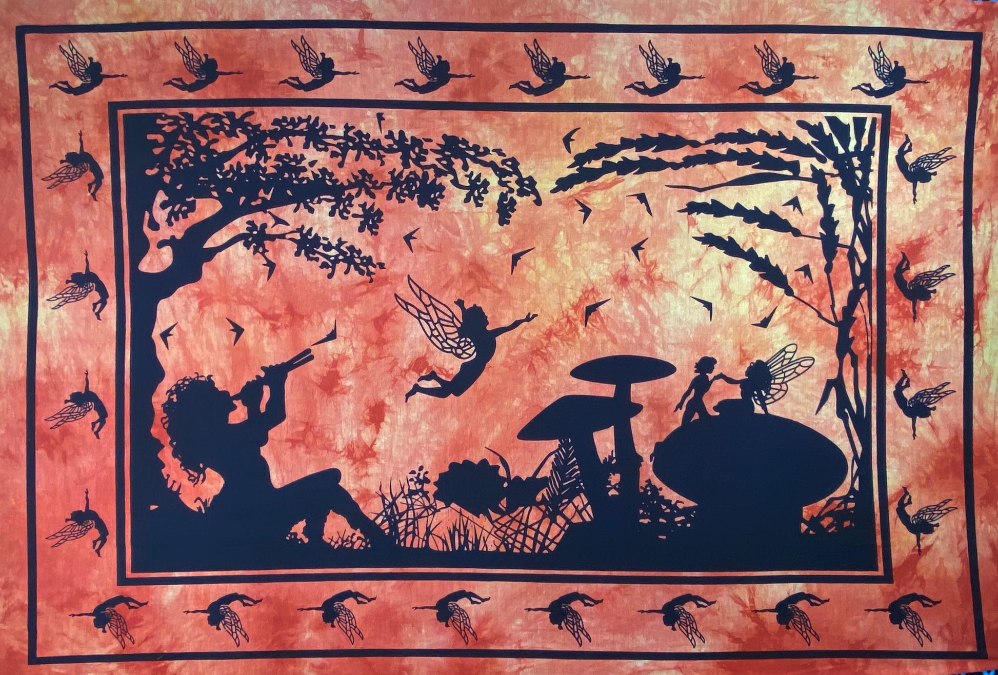 FAIRY TAPESTRY POSTER SIZE ORANGE
