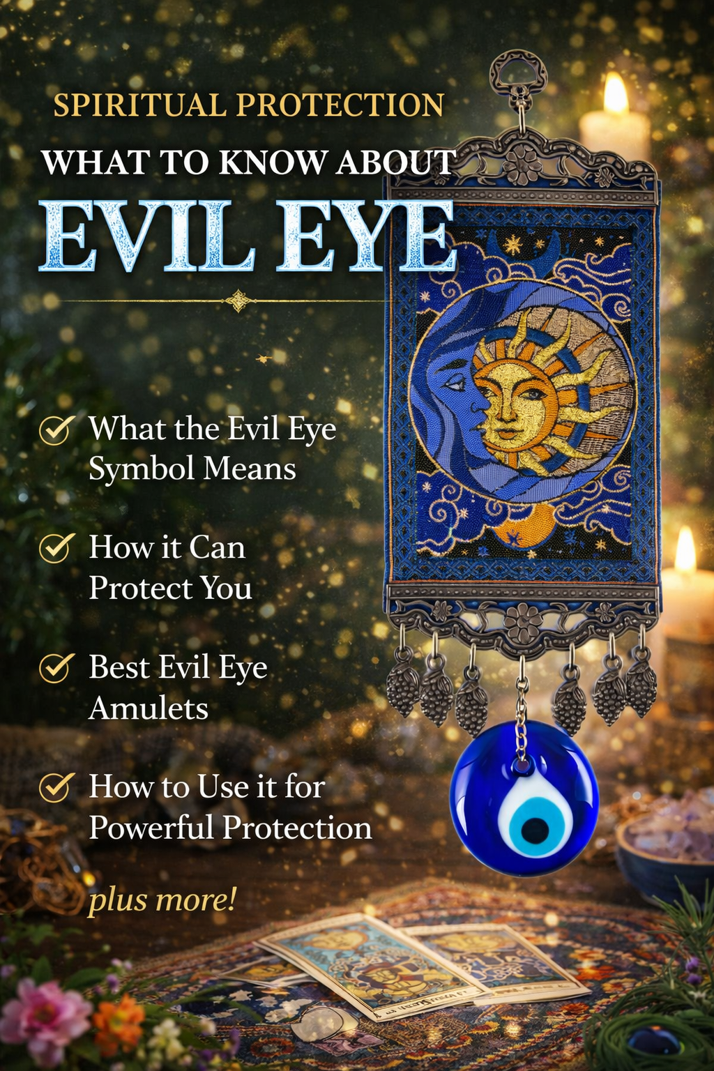 Sun and Moon Evil Eye Banner