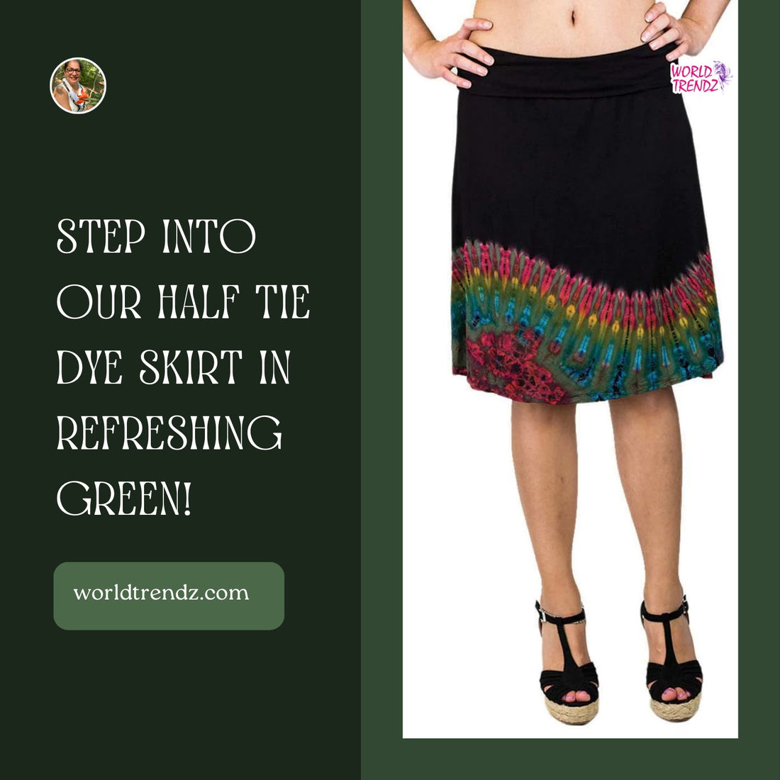 Turn Heads with the Half Tie Dye Skirt Green: Your Ultimate Fashion Must-Have!