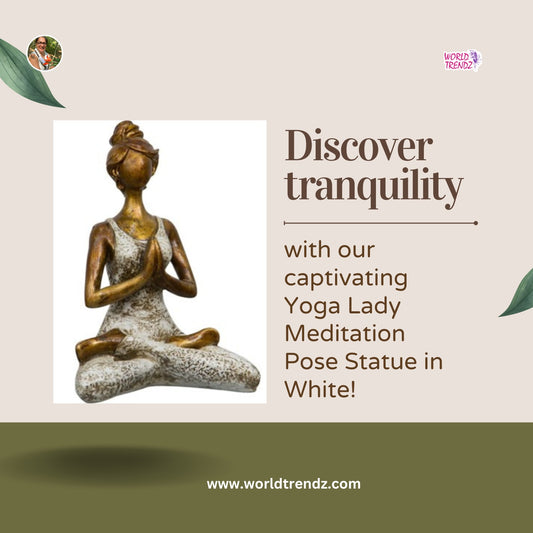 The Serene Elegance of the Yoga Lady Meditation Pose Statue in White