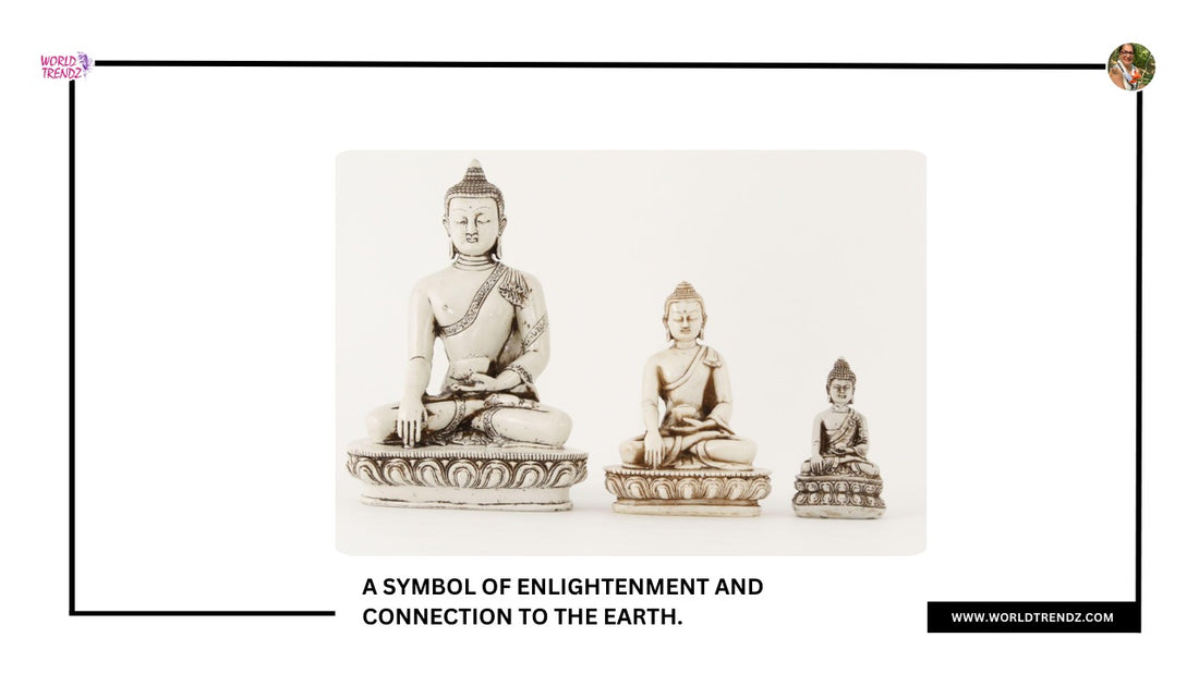 Earth Touching Buddha Statue Offwhite