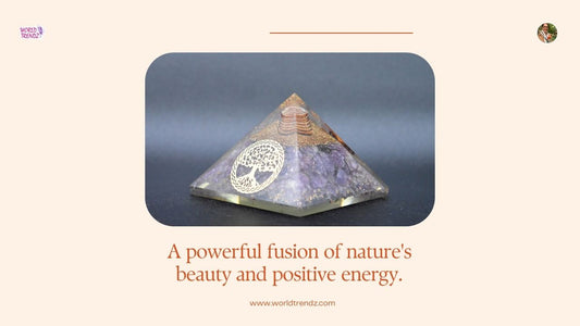 Chevron Amethyst Tree of Life Orgone Pyramid