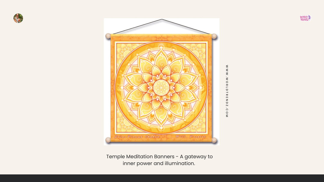30" x 30" Solar Chakra Temple Meditation Banners
