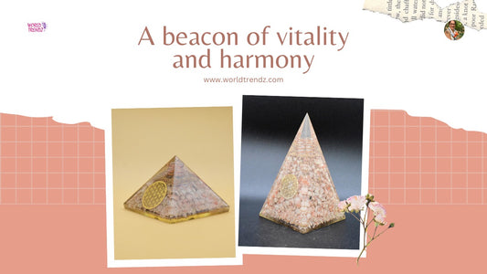 Sunstone Flower of Life Crystal Orgone Pyramid