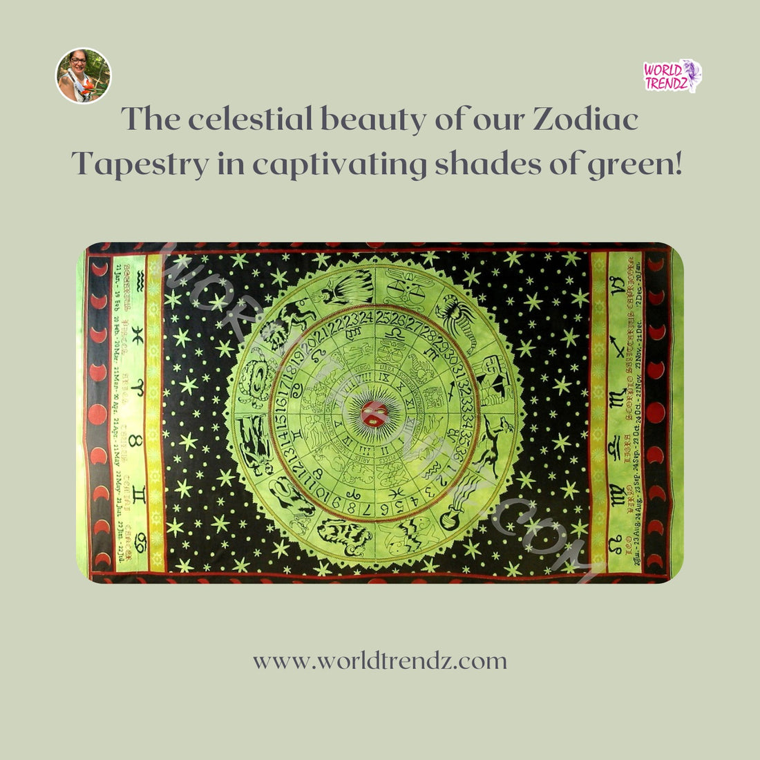 The Mystical Aura of Zodiac Tapestry Green: Your Gateway to Celestial Harmony