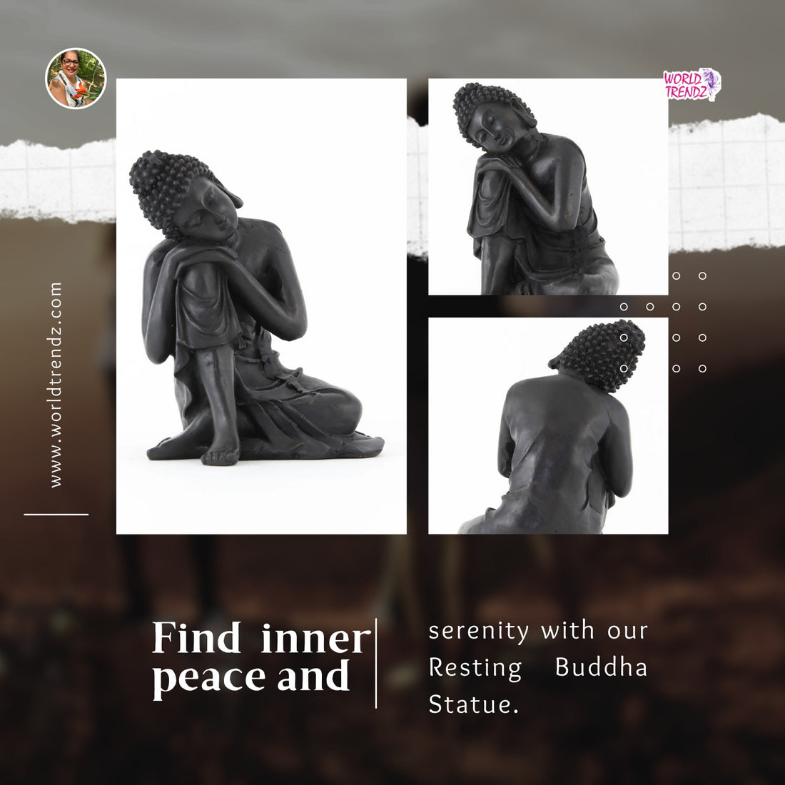 Discover Inner Serenity: Exploring the Symbolism and Beauty of the Resting Buddha Statue Dark Large