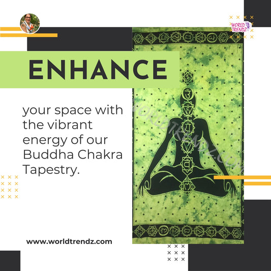 Discover the Transformative Power of the Buddha Chakra Tapestry Green