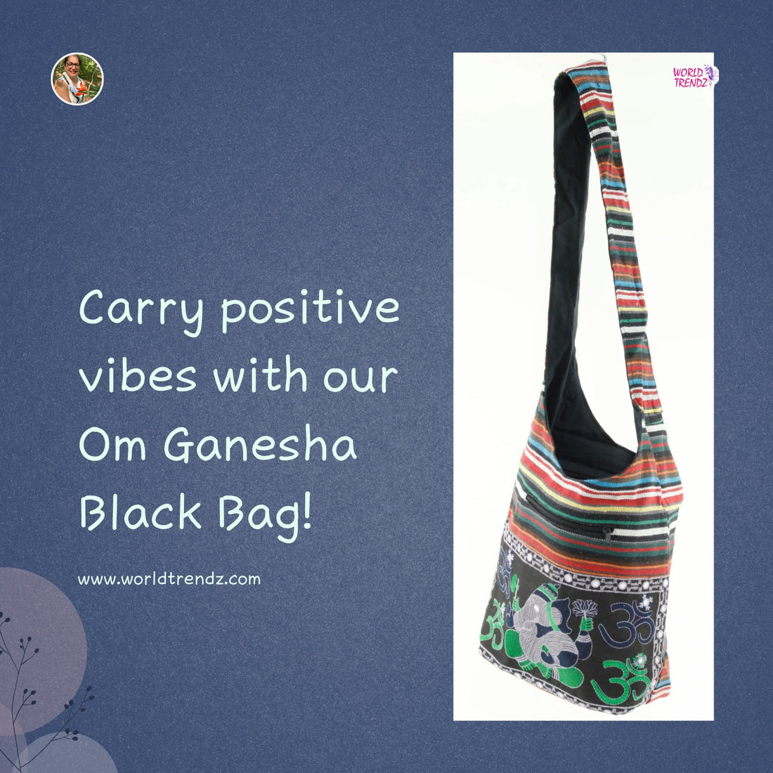 The Mystical Allure of WorldTrendz's Om Ganesha Black Bag