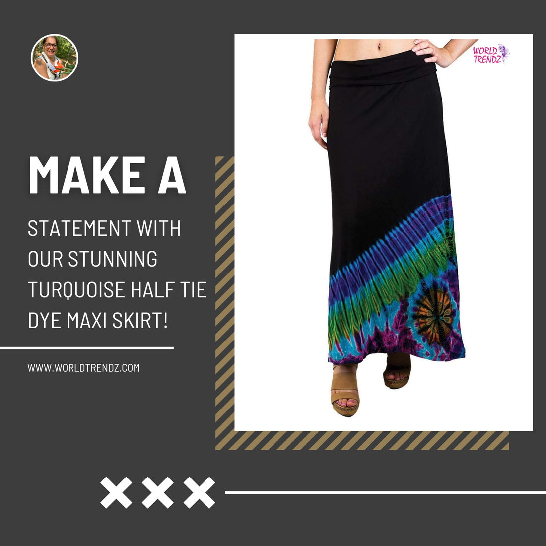 Turquoise Half Tie Dye Maxi Skirt: The Must-Have Vibrant Style Dress