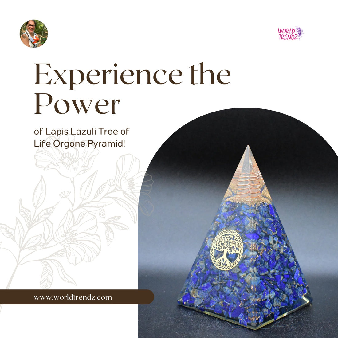Lapis Lazuli Tree of Life Orgone Pyramid: A Powerful Tool for Healing and Protection