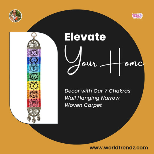 Revamp Your Living Space with 7 Chakras Wall Hanging Narrow Woven Carpet: A Spiritual Touch to Your Home Decor