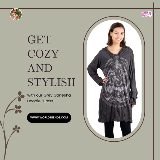 The Ultimate Fashion Statement: Why You Need a Grey Ganesha Hoodie-Dress in Your Wardrobe