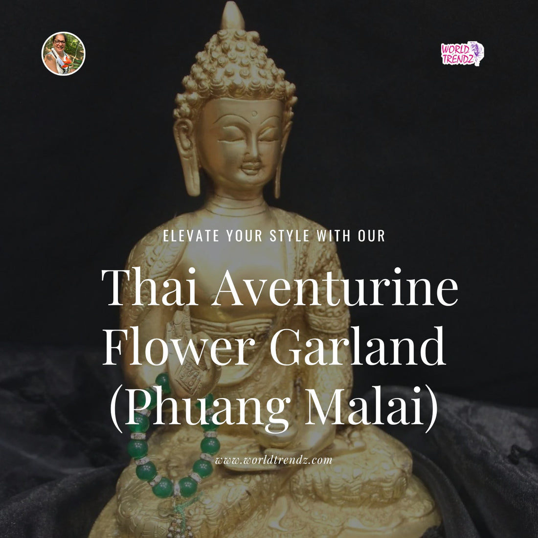 Discover the Timeless Elegance of Thai Aventurine Flower Garland (Phuang Malai)