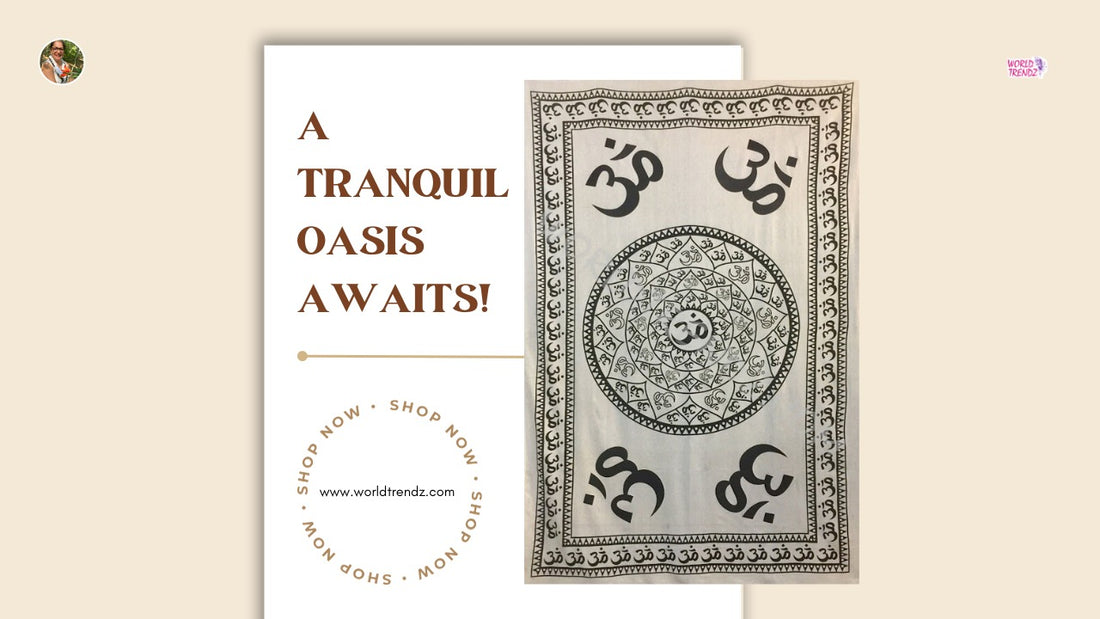 OM Lotus with Border Tapestry