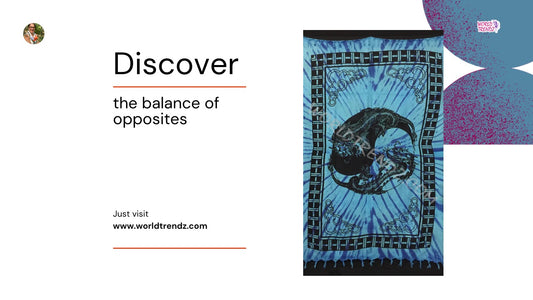 Yin-Yang Dragon Tassels Tapestry (Turquoise)