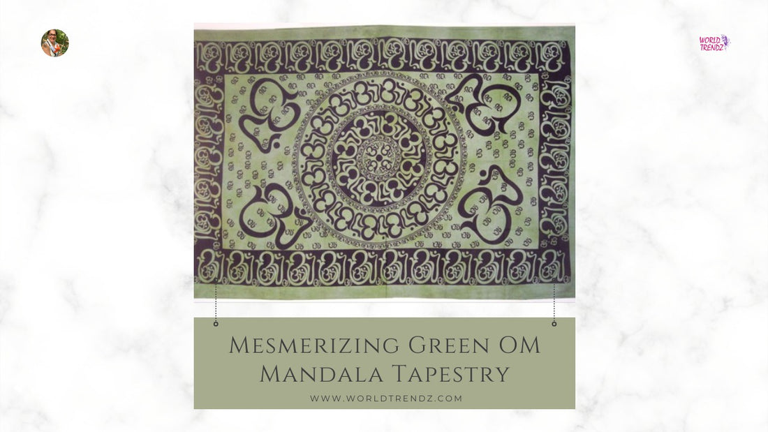 OM Mandala Tapestry (Green)