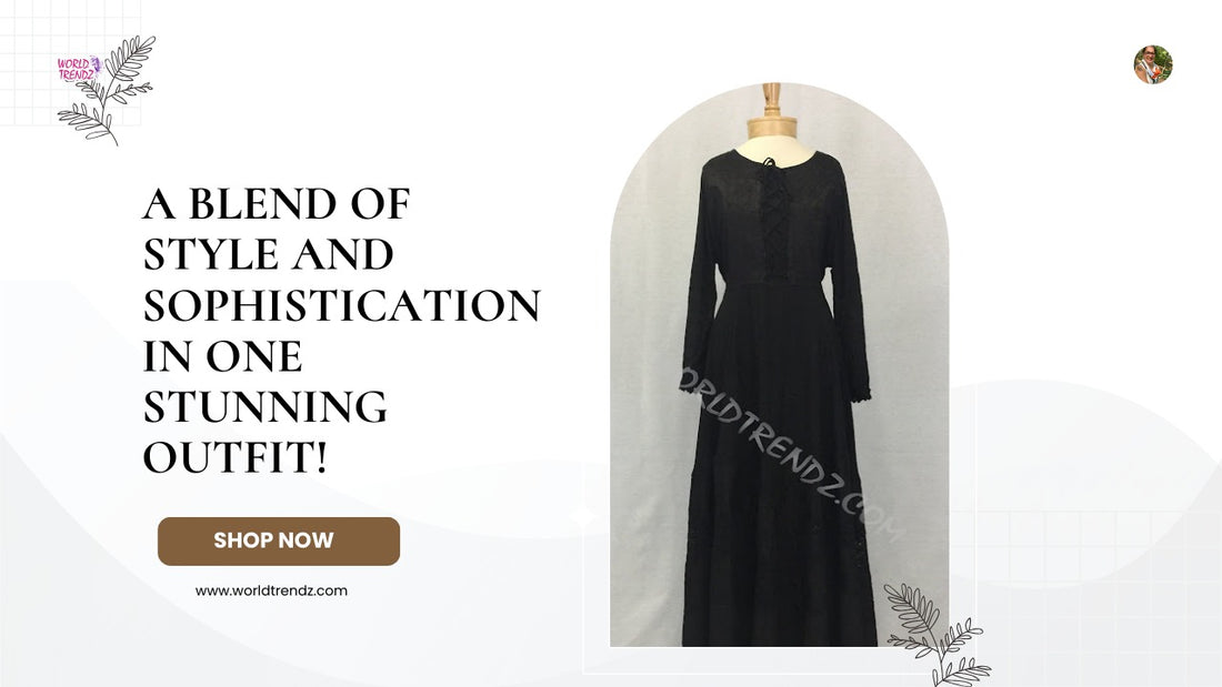 Black Lace-Up Maxi Dress