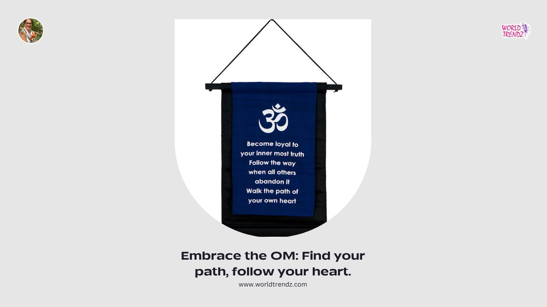 Path Of Your Heart OM Small Inspirational Banner