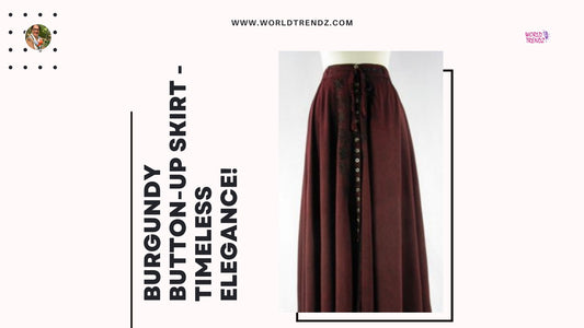 Button-up Skirt (Burgundy)