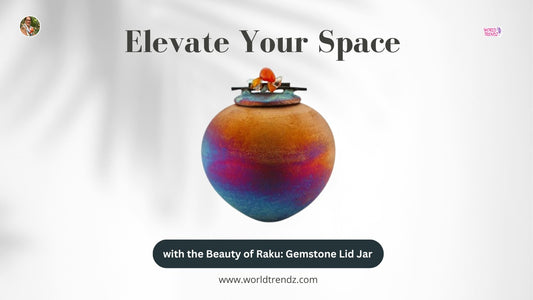 The Art of Tranquility: Discovering the Raku Jar with Gemstone Lid