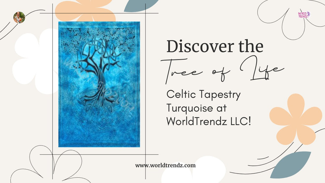 Unveiling the Mystical Symbolism of the Tree of Life Celtic Tapestry in Turquoise