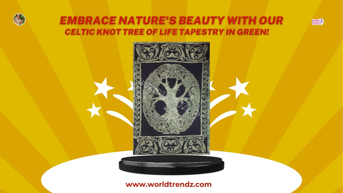 Unraveling the Enigmatic Allure of the Celtic Knot Tree of Life Tapestry in Green