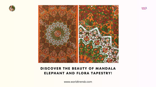 Unraveling the Mystique of the Mandala Elephant and Flora Tapestry: A Harmonious Fusion of Orange, Green, and White