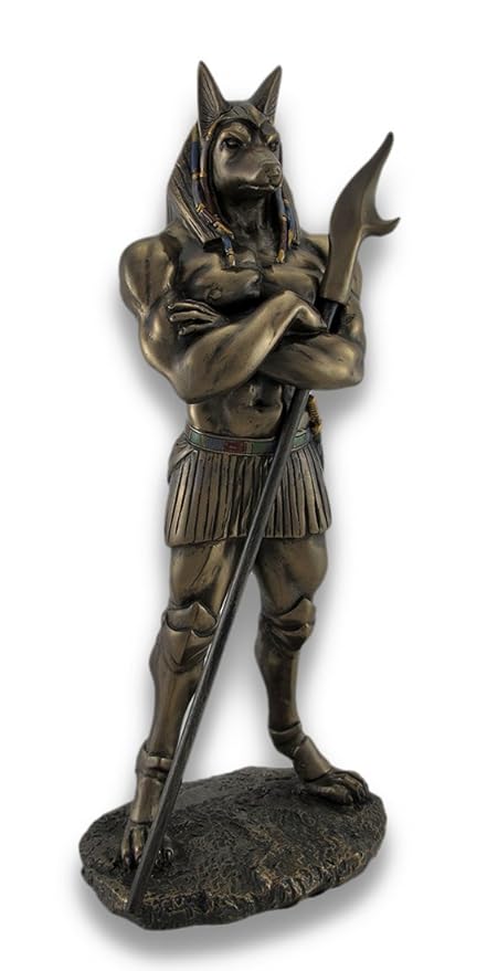 Anubis Egyptian Jackal God Statue – Hand-Painted Cold Cast Resin, Ancient Egyptian Embalming God Sculpture 2