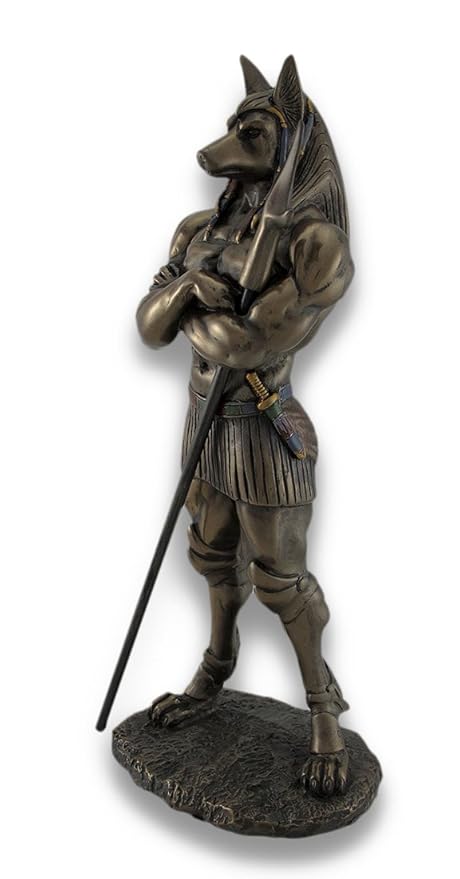 Anubis Egyptian Jackal God Statue – Hand-Painted Cold Cast Resin, Ancient Egyptian Embalming God Sculpture 3