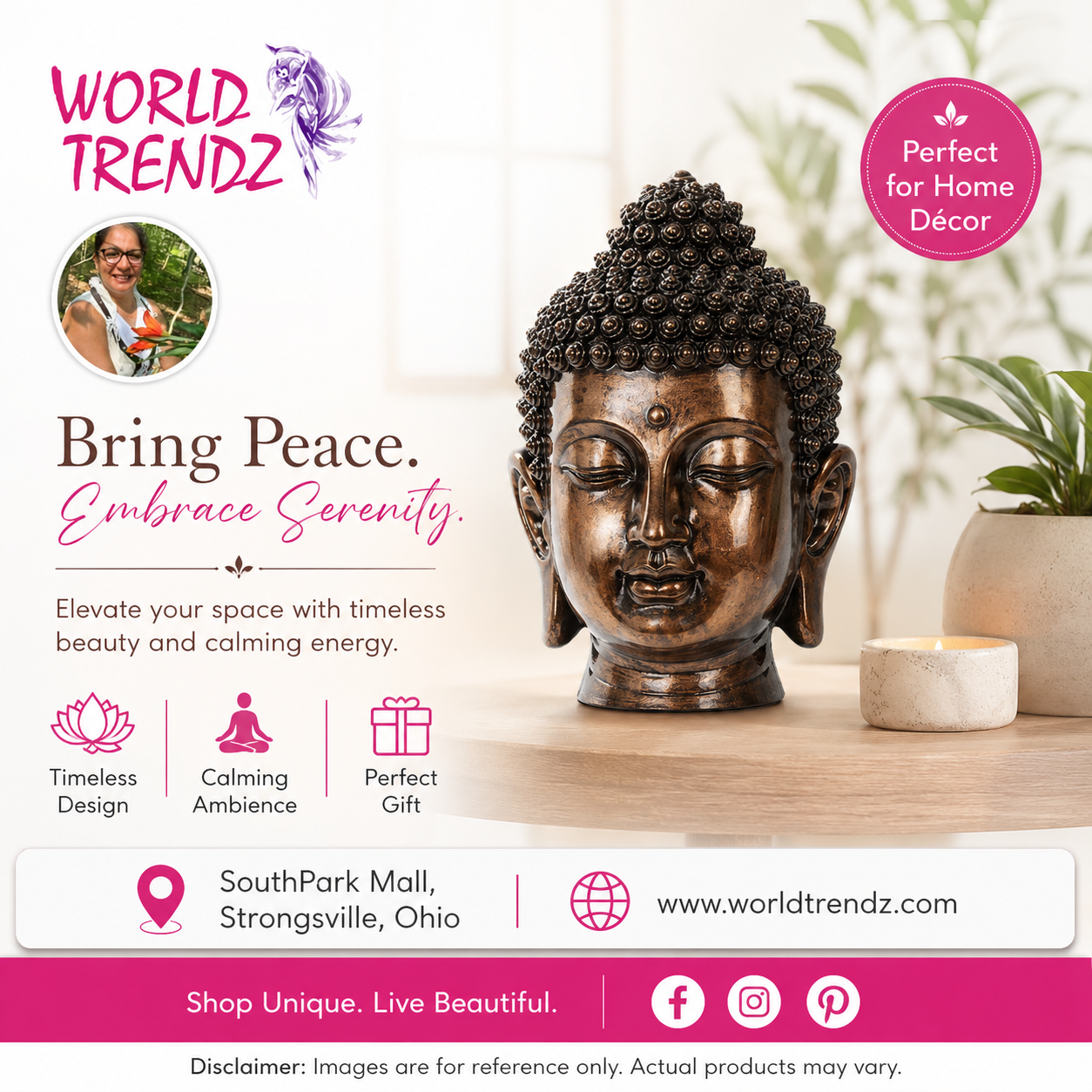 Buddha Head Social Media Post Advertisement