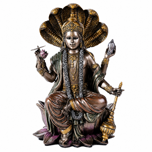 Lord Vishnu on Sheshnag Front View