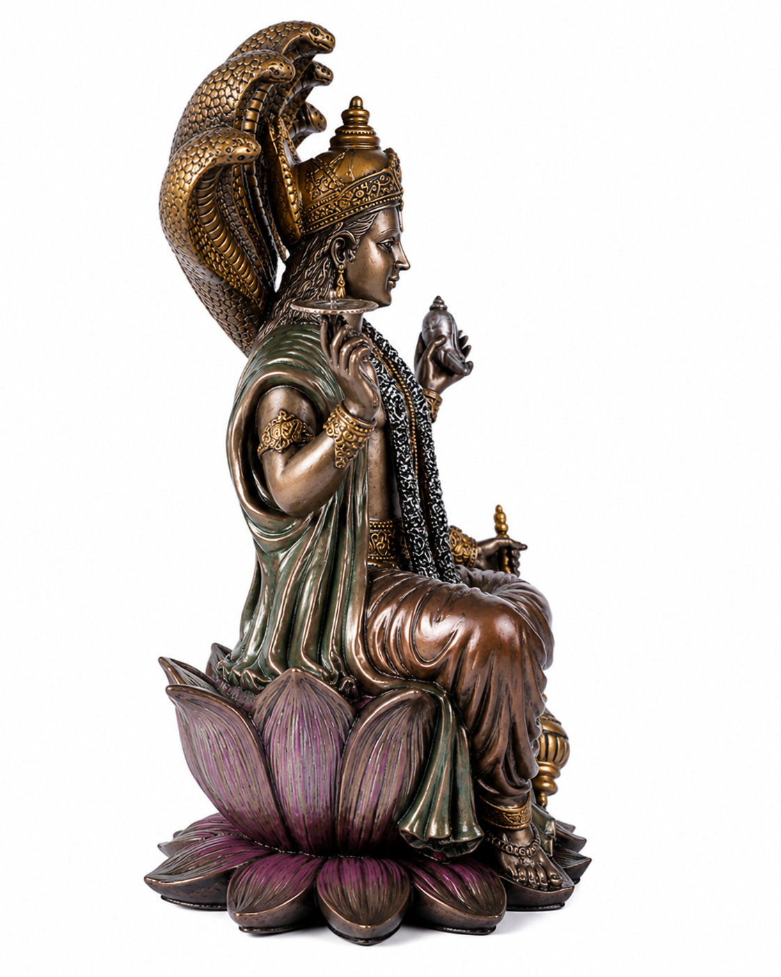 Lord Vishnu on Sheshnag Right Profile