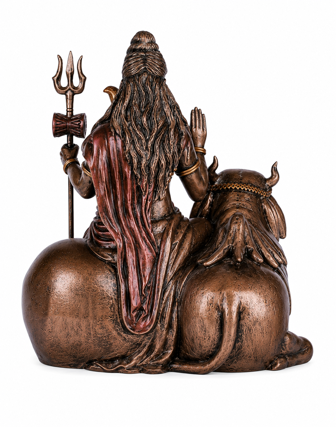 Shiva with Nandi Bull Statue Rear View