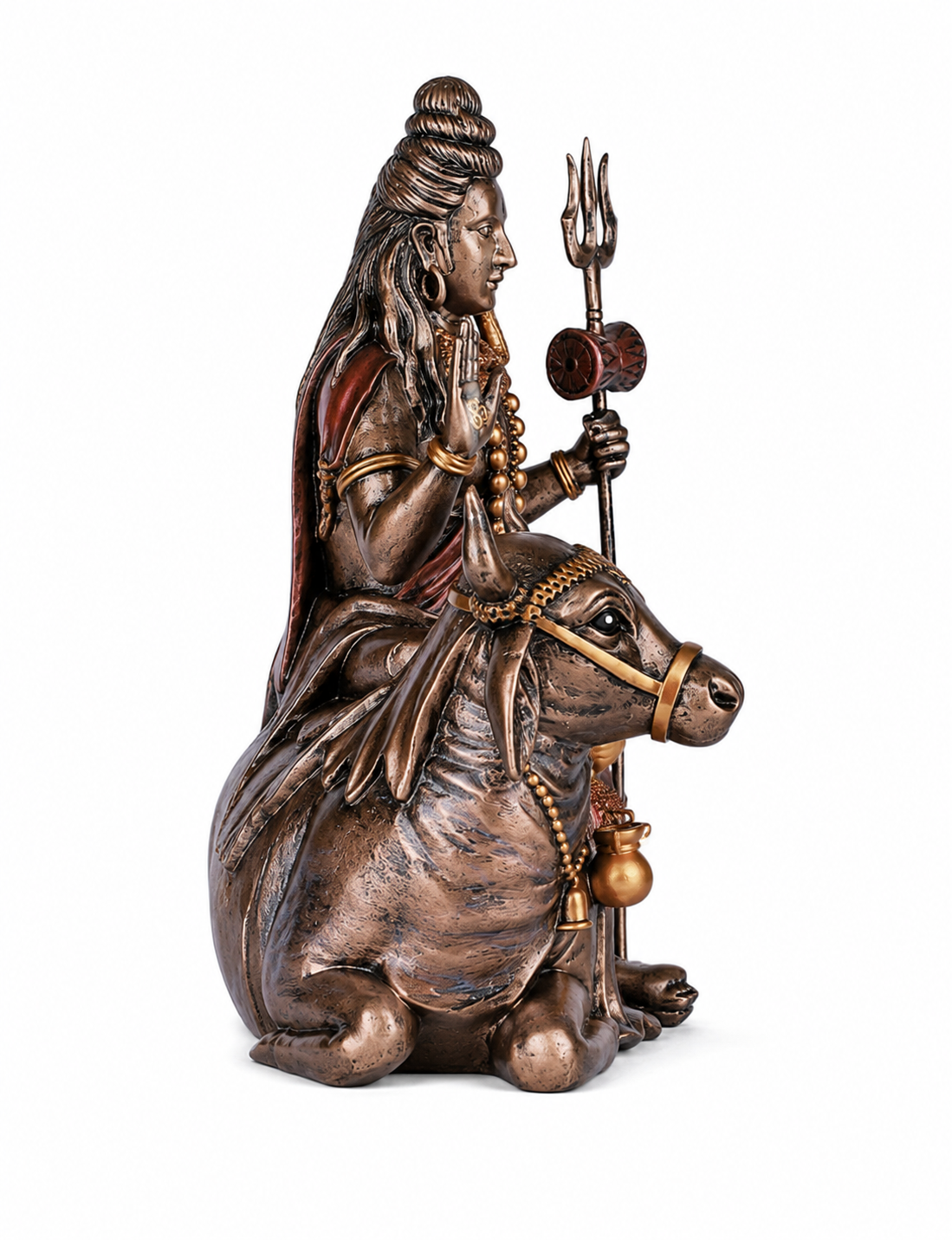 Shiva with Nandi Bull Statue Left Profile