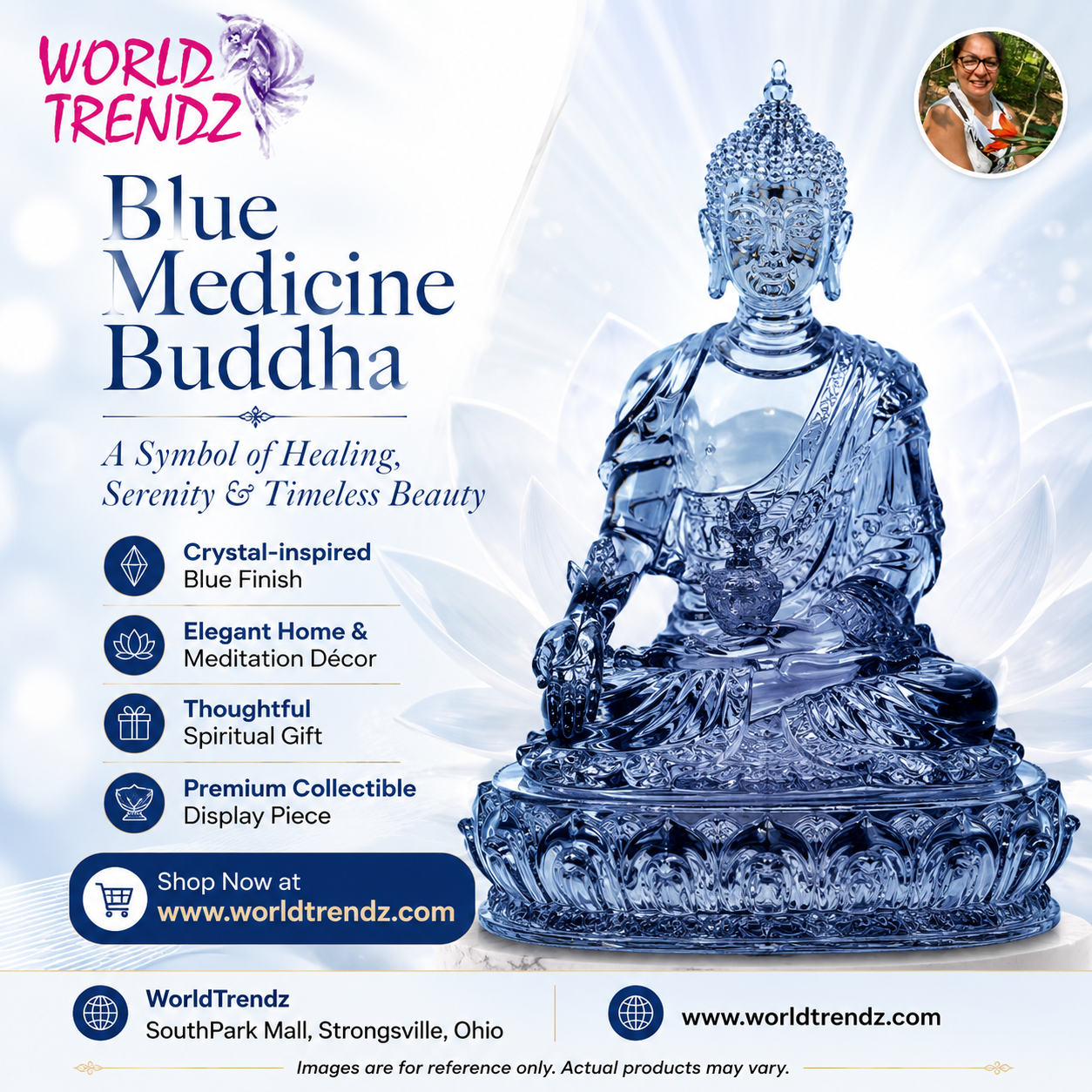 Blue Medicine Buddha Social Media Post Ad