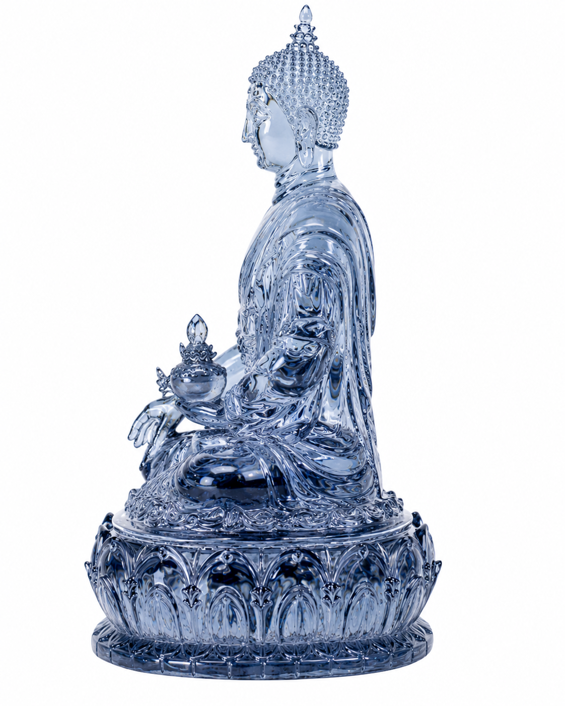 Blue Medicine Buddha Left Profile