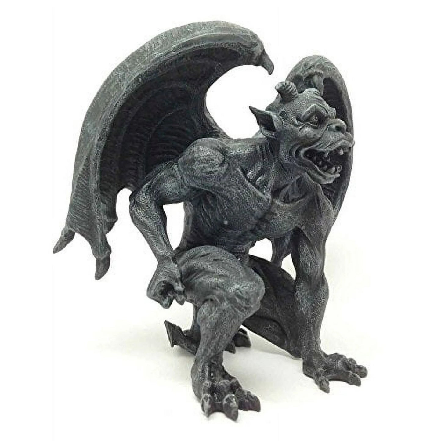 Dark Winged Gargoyle Statue – Fierce Protector in Charcoal Finish 1