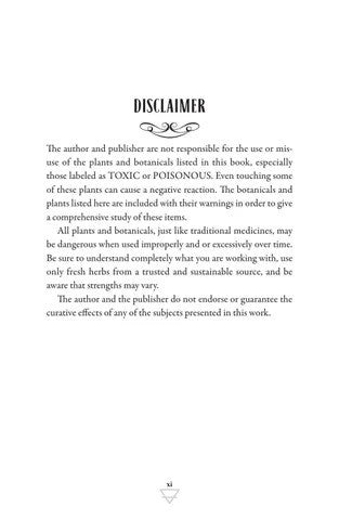 Earth Magic Book Disclaimer