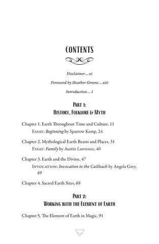 Earth Magic Book Contents