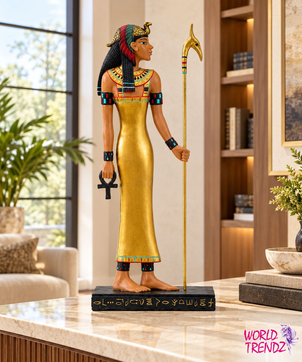 Ancient Hieroglyph Inspired Goddess Isis Modern Interior