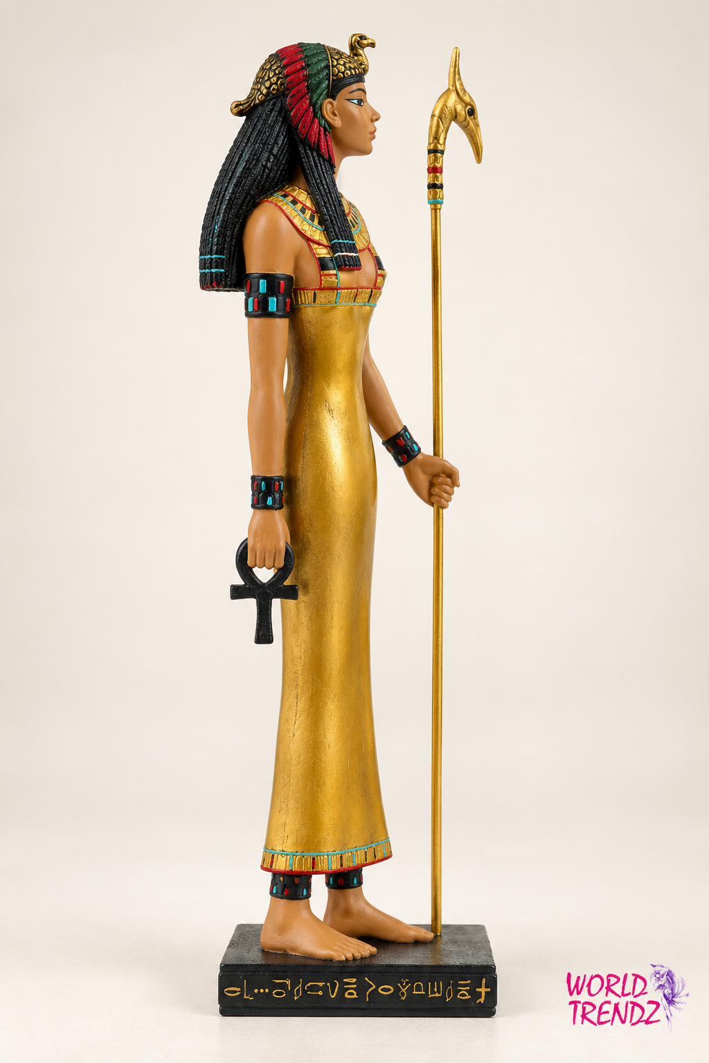 Ancient Hieroglyph Inspired Goddess Isis Right View