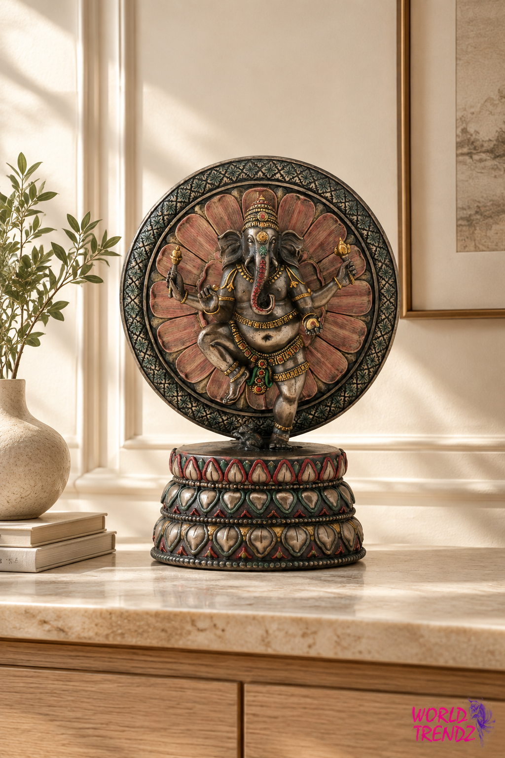 Ganesha — Divine Remover of Obstacles and Traditional Resin Statue Lifestyle View